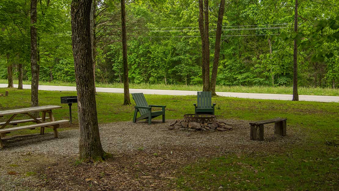 Private firepit in the Shawnee National Forest - Free firewood provided
